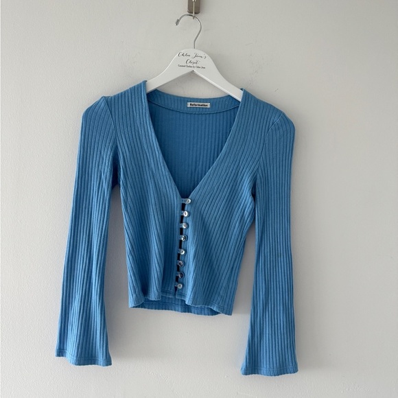 REFORMATION Gellar Blue Sweater XS - Picture 4 of 7